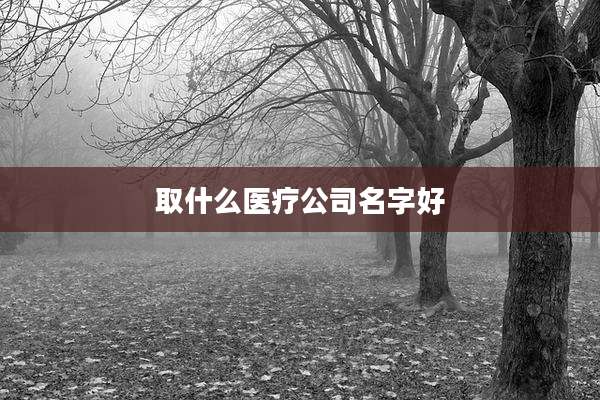 取什么医疗公司名字好