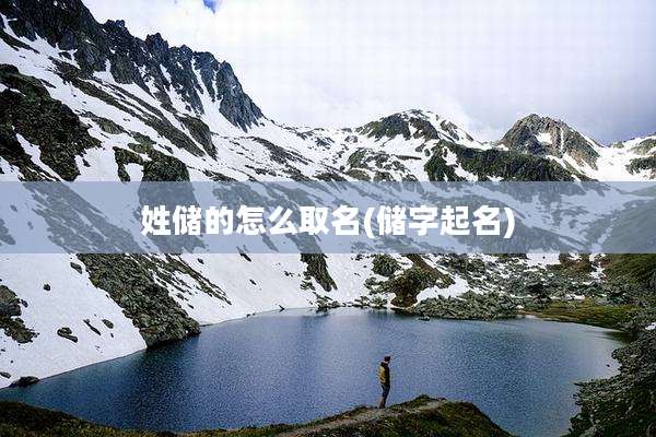 姓储的怎么取名(储字起名)