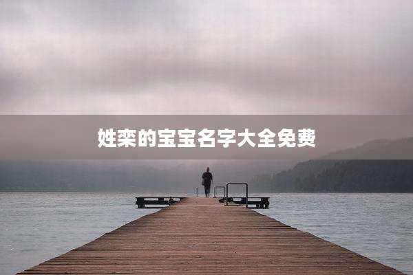 姓栾的宝宝名字大全免费