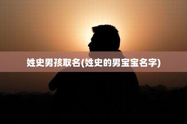 姓史男孩取名(姓史的男宝宝名字)