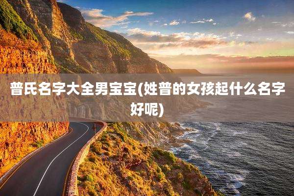普氏名字大全男宝宝(姓普的女孩起什么名字好呢)