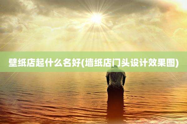 壁纸店起什么名好(墙纸店门头设计效果图)