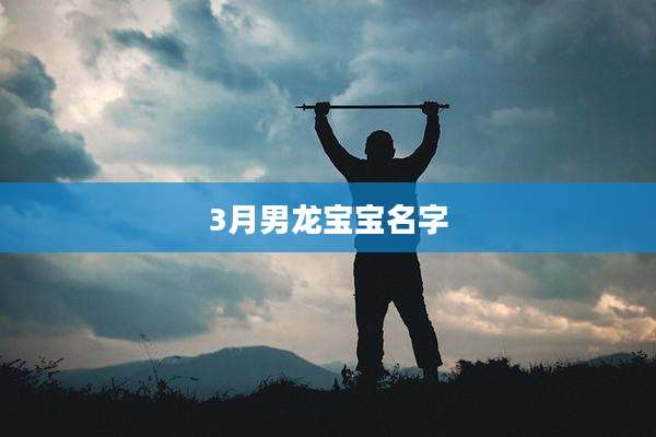 3月男龙宝宝名字