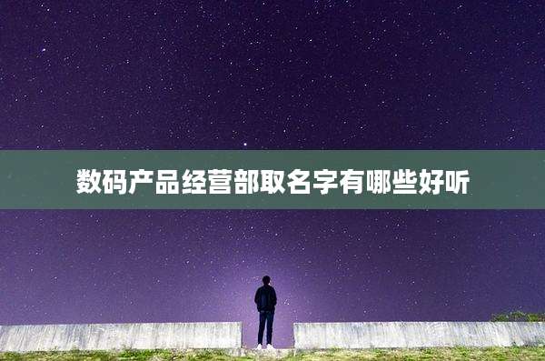 数码产品经营部取名字有哪些好听
