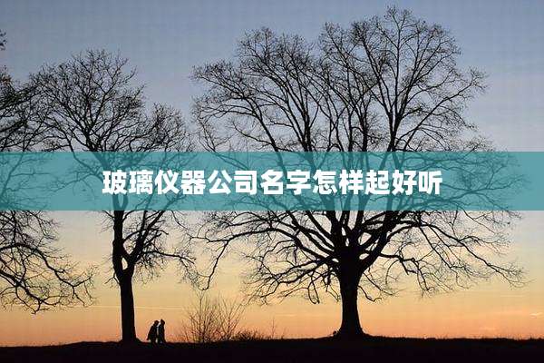 玻璃仪器公司名字怎样起好听