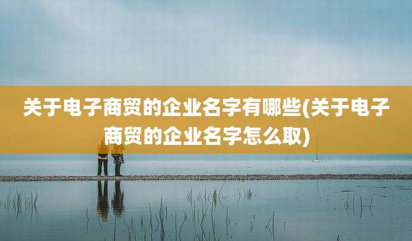 关于电子商贸的企业名字有哪些(关于电子商贸的企业名字怎么取)
