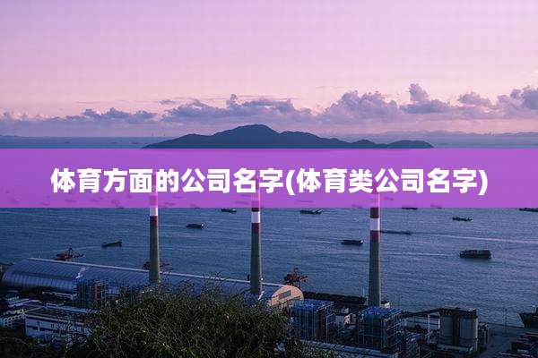 体育方面的公司名字(体育类公司名字)