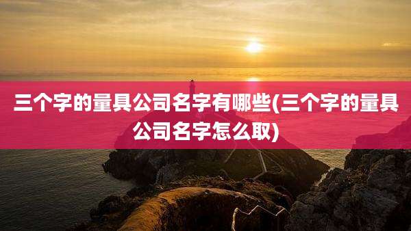 三个字的量具公司名字有哪些(三个字的量具公司名字怎么取)