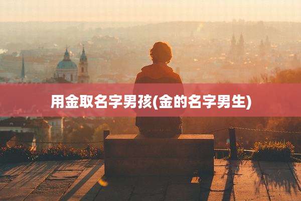 用金取名字男孩(金的名字男生)