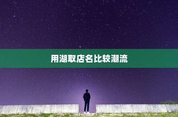 用湖取店名比较潮流