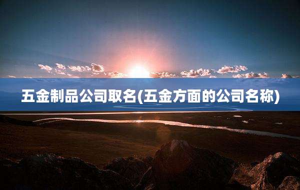 五金制品公司取名(五金方面的公司名称)