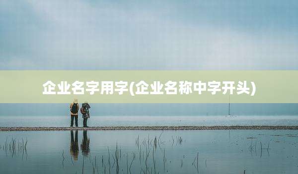 企业名字用字(企业名称中字开头)