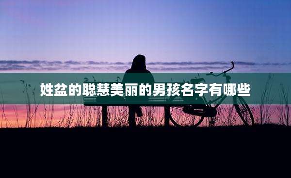 姓盆的聪慧美丽的男孩名字有哪些