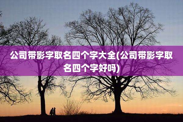 公司带影字取名四个字大全(公司带影字取名四个字好吗)