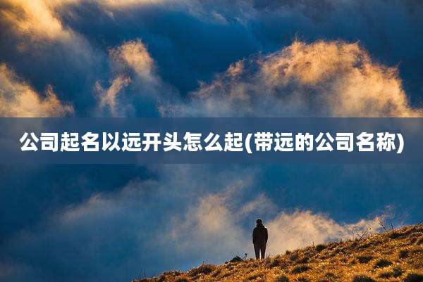 公司起名以远开头怎么起(带远的公司名称)