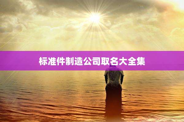 标准件制造公司取名大全集