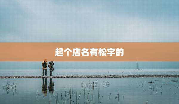 起个店名有松字的