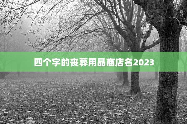四个字的丧葬用品商店名2023