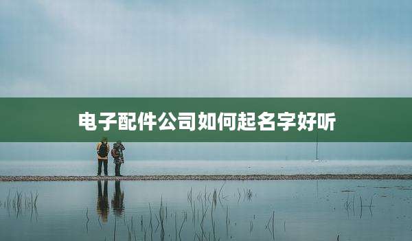 电子配件公司如何起名字好听