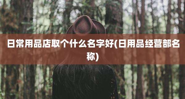 日常用品店取个什么名字好(日用品经营部名称)
