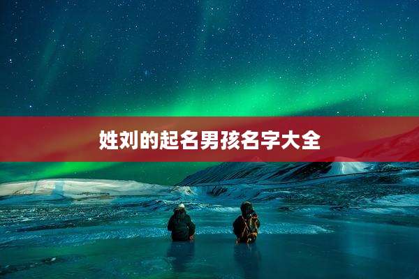 姓刘的起名男孩名字大全