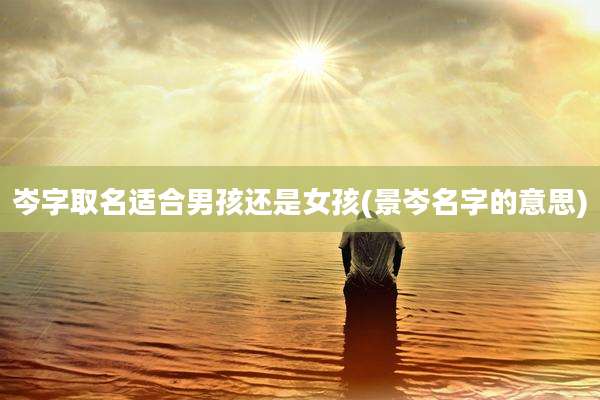 岑字取名适合男孩还是女孩(景岑名字的意思)
