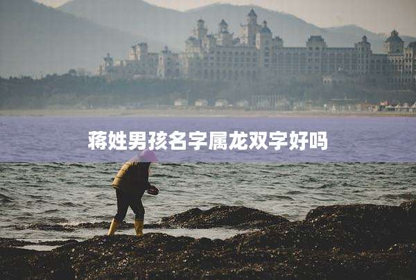 蒋姓男孩名字属龙双字好吗