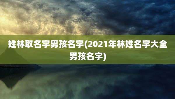 姓林取名字男孩名字(2021年林姓名字大全男孩名字)