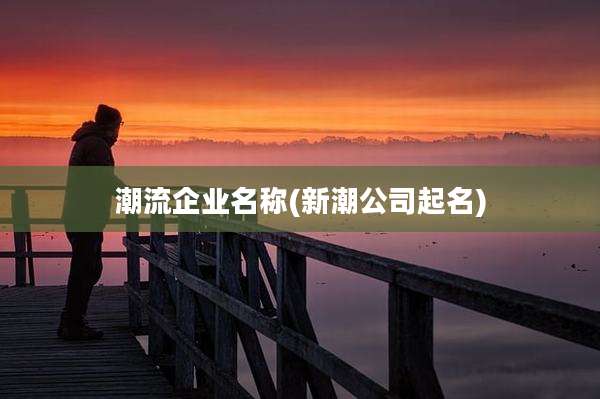 潮流企业名称(新潮公司起名)
