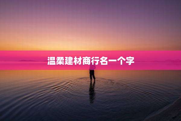 温柔建材商行名一个字