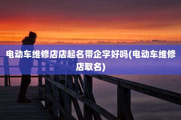 电动车维修店店起名带企字好吗(电动车维修店取名)