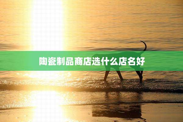 陶瓷制品商店选什么店名好