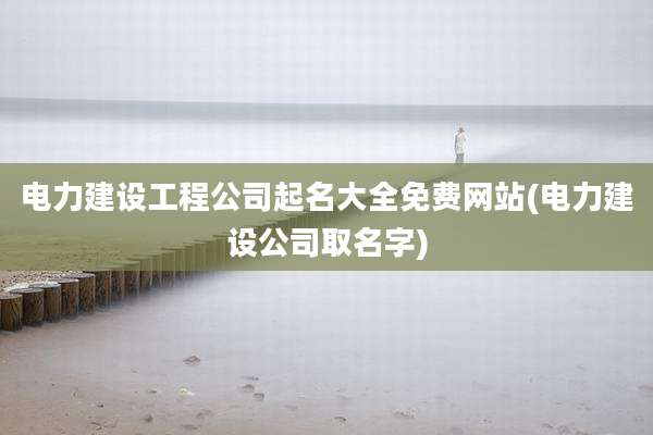 电力建设工程公司起名大全免费网站(电力建设公司取名字)