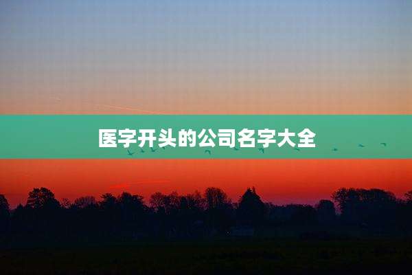医字开头的公司名字大全