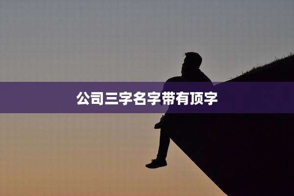 公司三字名字带有顶字