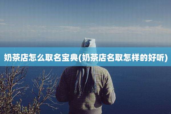 奶茶店怎么取名宝典(奶茶店名取怎样的好听)