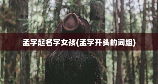 孟字起名字女孩(孟字开头的词组)