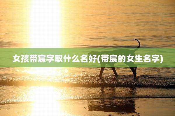女孩带宸字取什么名好(带宸的女生名字)