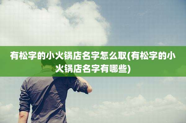有松字的小火锅店名字怎么取(有松字的小火锅店名字有哪些)