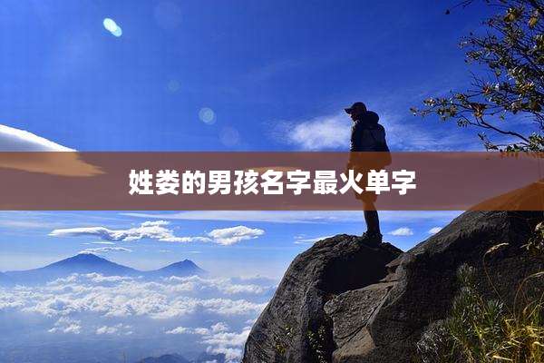 姓娄的男孩名字最火单字