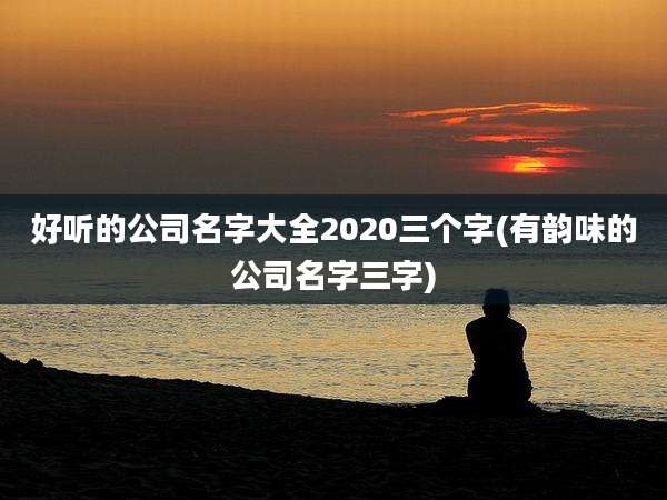 好听的公司名字大全2020三个字(有韵味的公司名字三字)
