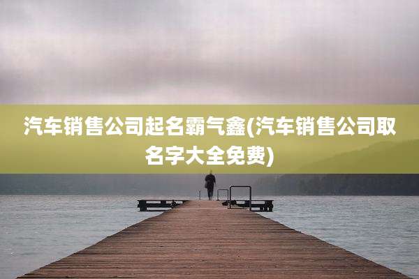 汽车销售公司起名霸气鑫(汽车销售公司取名字大全免费)