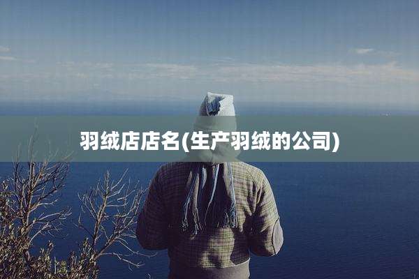 羽绒店店名(生产羽绒的公司)