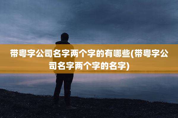 带粤字公司名字两个字的有哪些(带粤字公司名字两个字的名字)