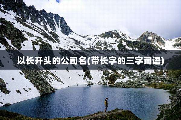 以长开头的公司名(带长字的三字词语)