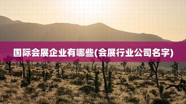 国际会展企业有哪些(会展行业公司名字)
