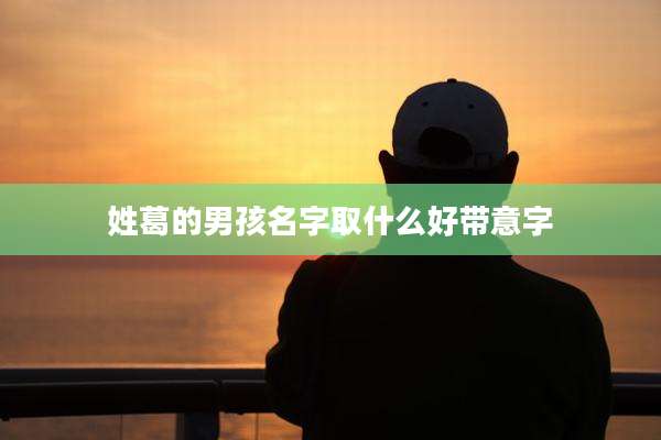 姓葛的男孩名字取什么好带意字