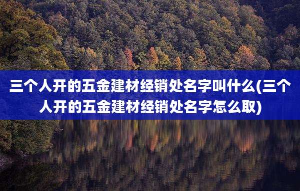 三个人开的五金建材经销处名字叫什么(三个人开的五金建材经销处名字怎么取)