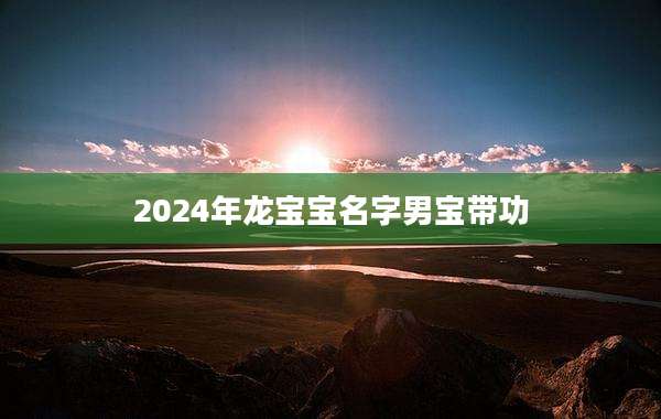 2024年龙宝宝名字男宝带功