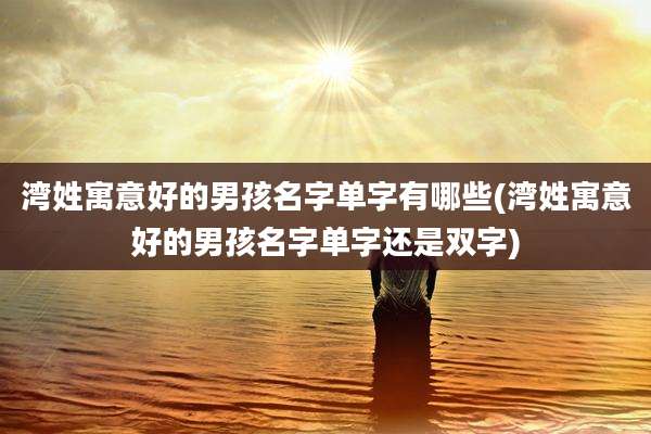 湾姓寓意好的男孩名字单字有哪些(湾姓寓意好的男孩名字单字还是双字)
